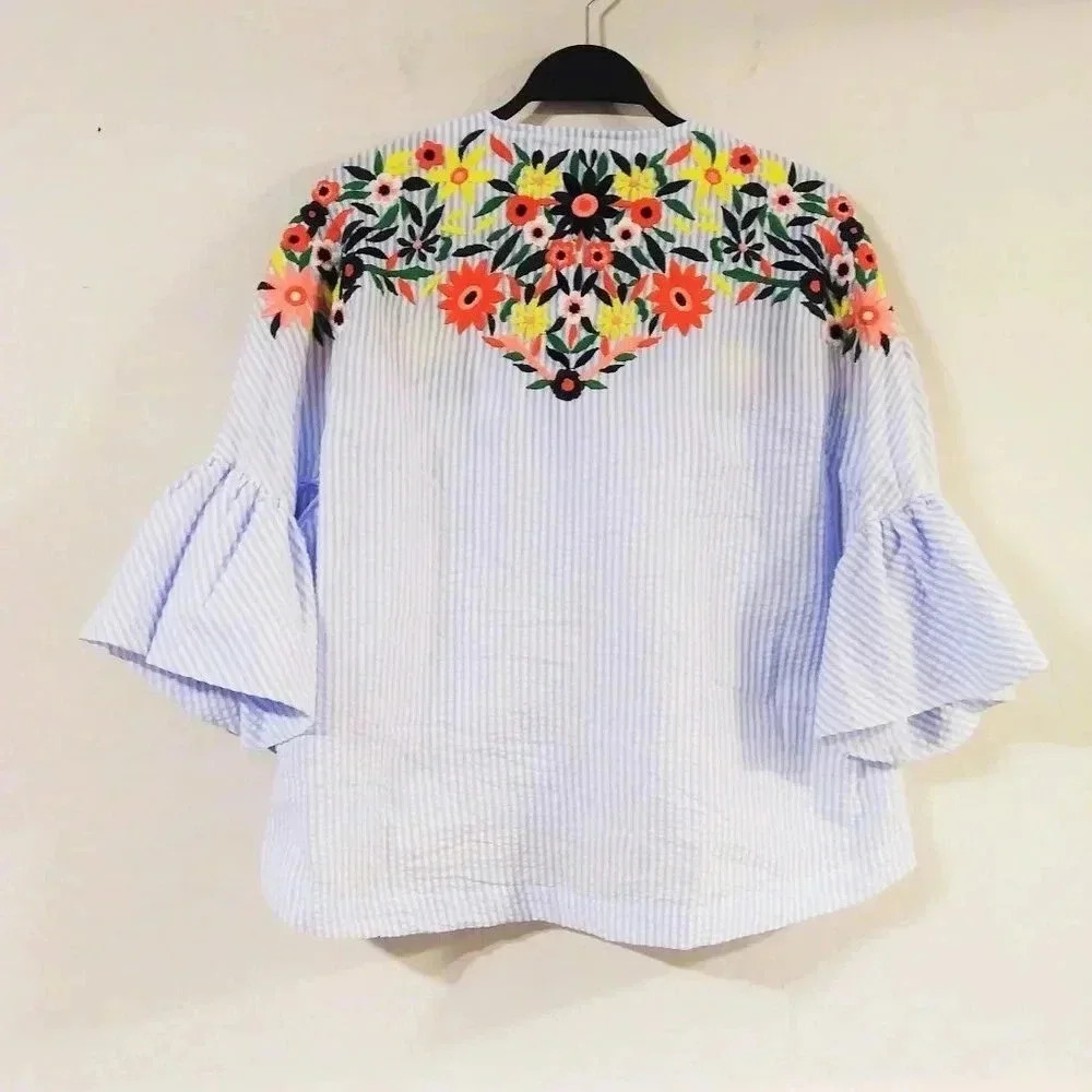 Dygarni Embroidered Striped Top - Picture 7 of 7